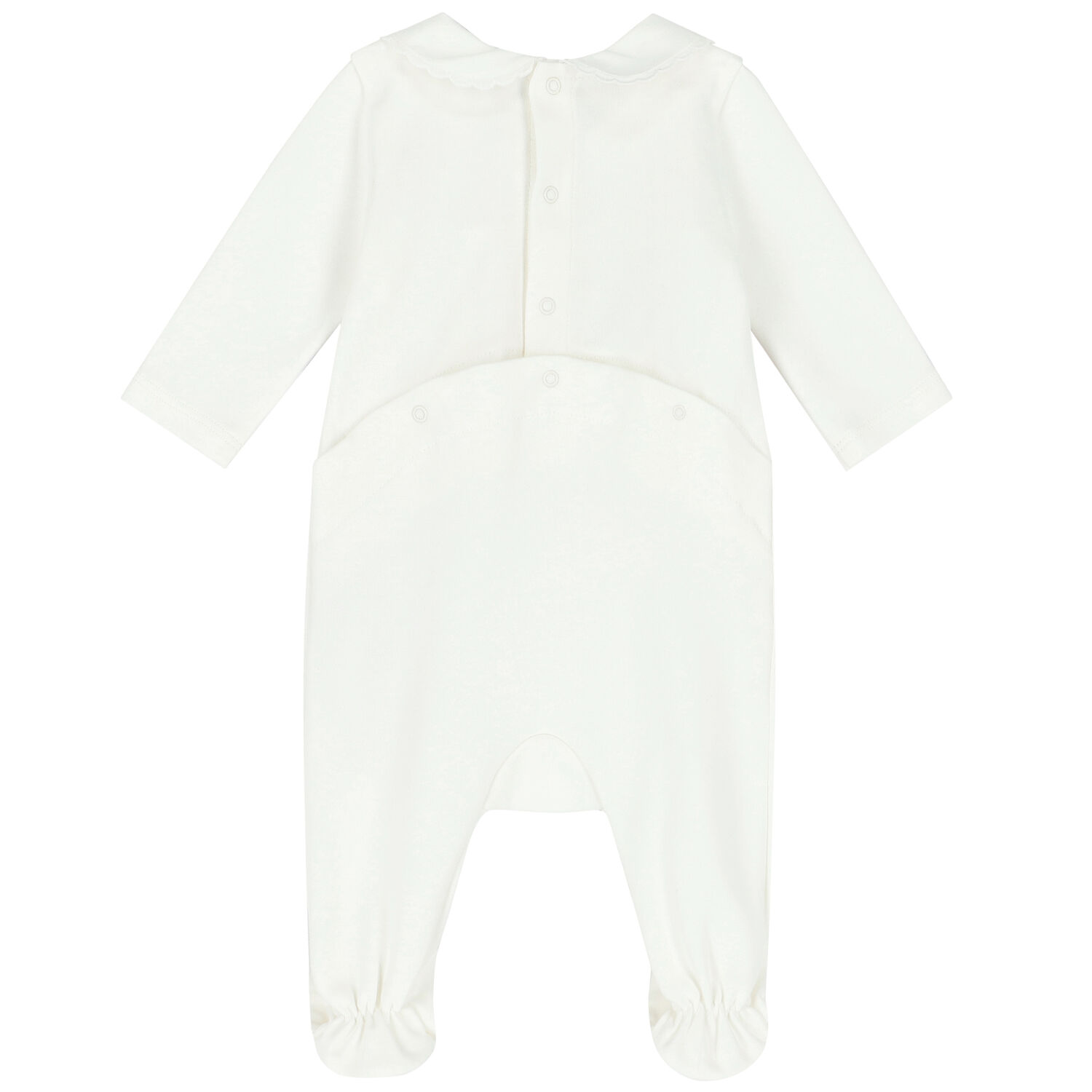 Baby Girls Ivory Logo Babygrow, 1, hi-res