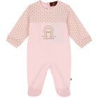 Pink & Gold Logo Babygrow Set, 1, hi-res