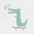 Boys White Crocodile T-Shirt, 1, hi-res
