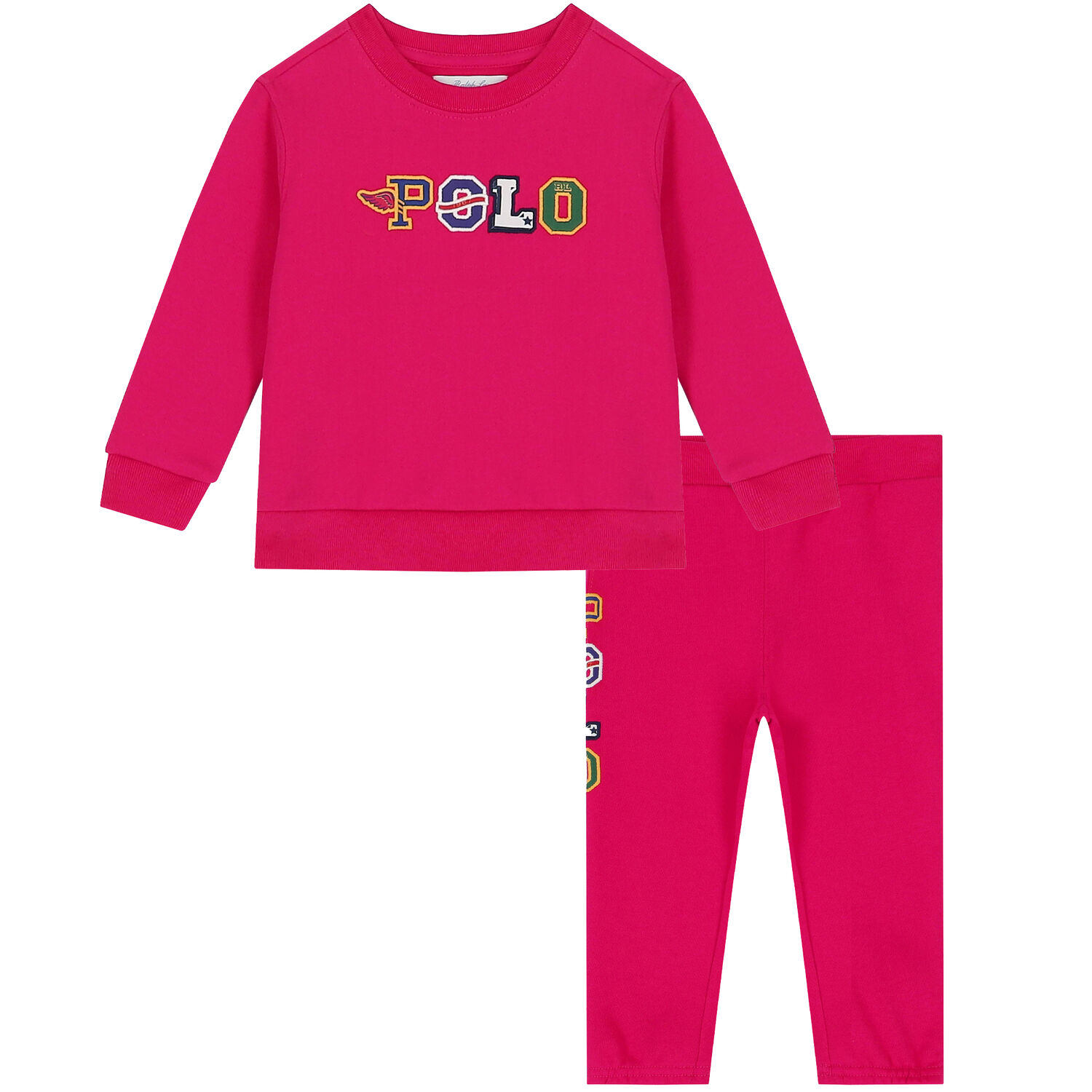 Baby Girls Pink Logo Tracksuit, 1, hi-res