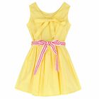Girls Yellow Sleeveless Dress, 1, hi-res