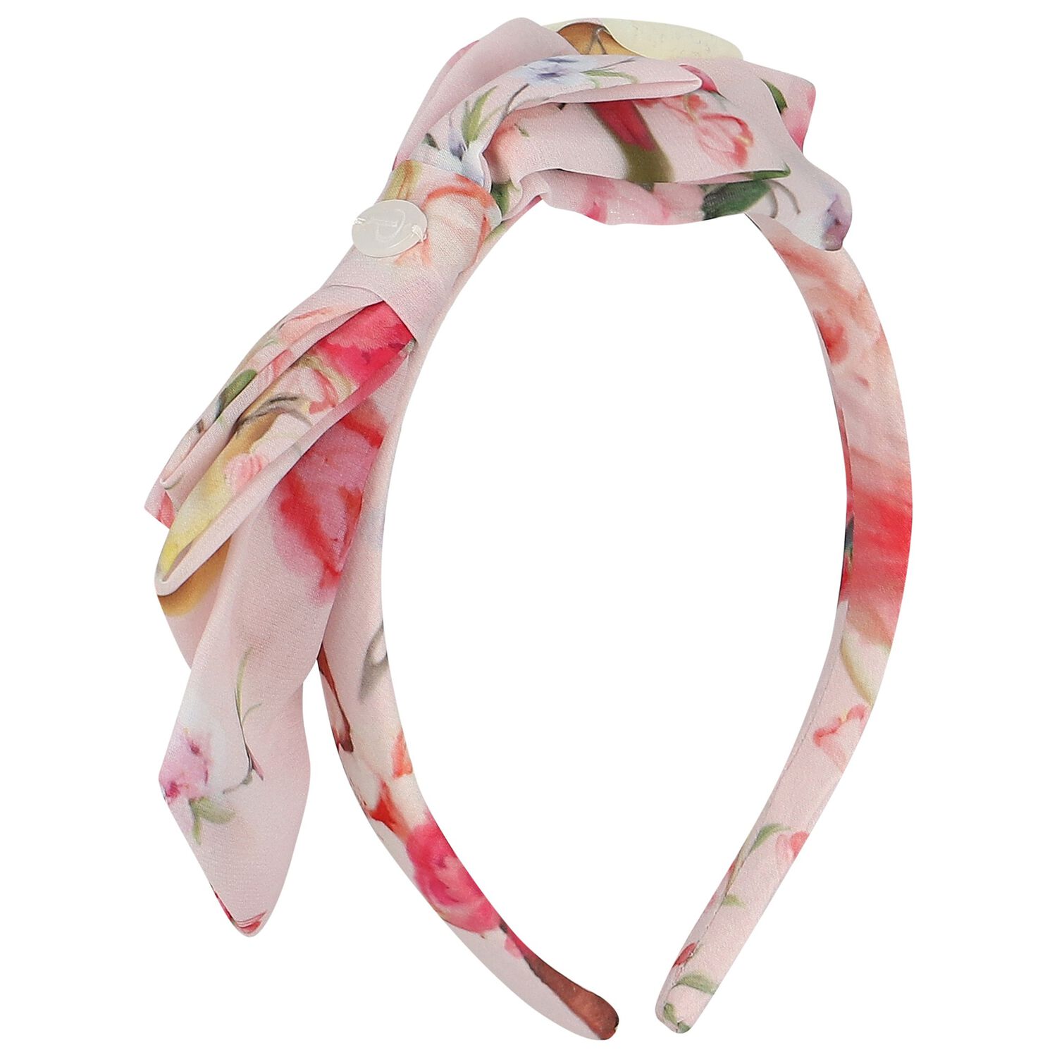 Girls Pink Floral Chiffon Headband, 1, hi-res image number null