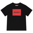 Boys Black Logo T-Shirt, 1, hi-res