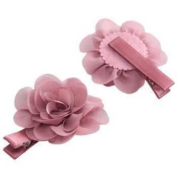 Girls Pink Flower Hairclips ( 2 Pack )