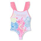 Girls Lilac & Pink Embellished Swimsuit, 1, hi-res