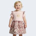 Younger Girls Pink Logo Ruffled Dress, 2, hi-res