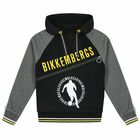 Boys Black & Grey Hooded Top, 1, hi-res