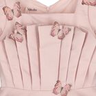 Girls Pink Pleated Butterfly Dress, 1, hi-res