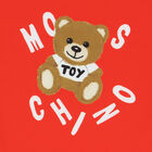 Girls Red Teddy Bear Logo Swimsuit, 3, hi-res