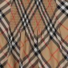 Baby Girls Beige Check Dress, 1, hi-res