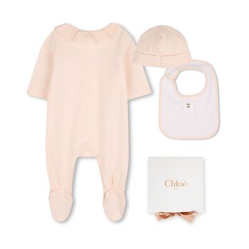 Baby Girls Pink Babygrow Gift Set