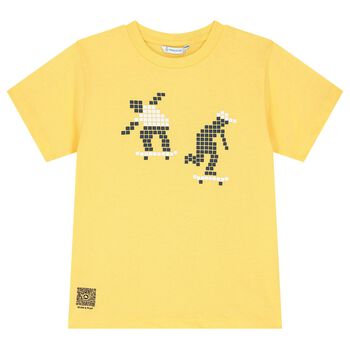 Boys Yellow Skateboarder T-Shirt