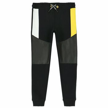 Boys Black Logo Joggers