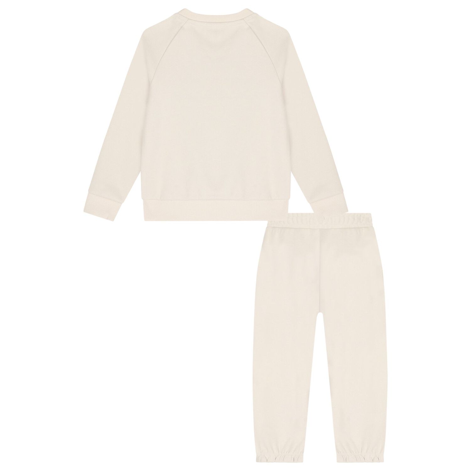 Boys Beige Elephant Logo Tracksuit, 1, hi-res