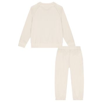 Boys Beige Elephant Logo Tracksuit