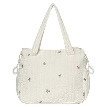 Ivory Floral Baby Changing Bag ( 27cm )