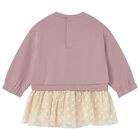 Younger Girls Pink & Beige Star Dress, 3, hi-res