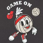 Younger Boys Grey Football T-Shirt, 2, hi-res