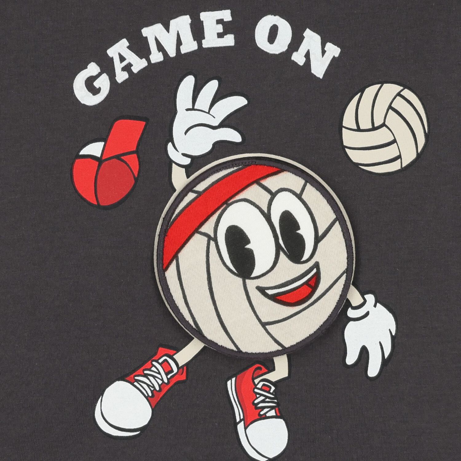 Younger Boys Grey Football T-Shirt, 2, hi-res