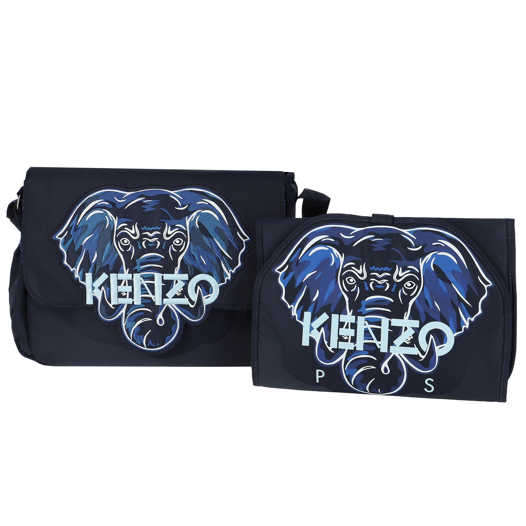 KENZO KIDS Navy Elephant Logo Baby Changing Bag Junior