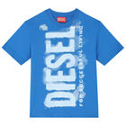 Boys Blue Logo T-Shirt, 3, hi-res