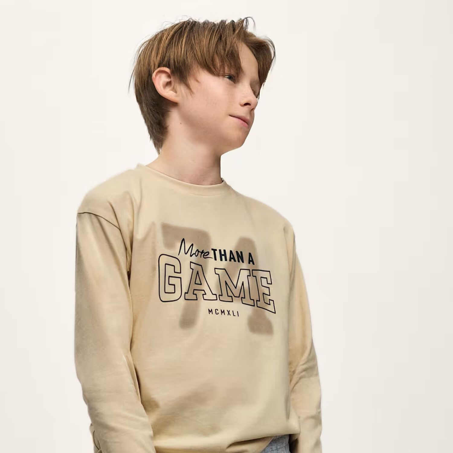 Boys Beige Long Sleeve Top, 1, hi-res