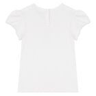 Younger Girls White Logo T-Shirt, 2, hi-res