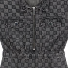 Girls Grey Denim Mini-Me Logo Dress, 1, hi-res