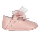 Baby Girls Pink Bow Pre Walker Shoes, 2, hi-res