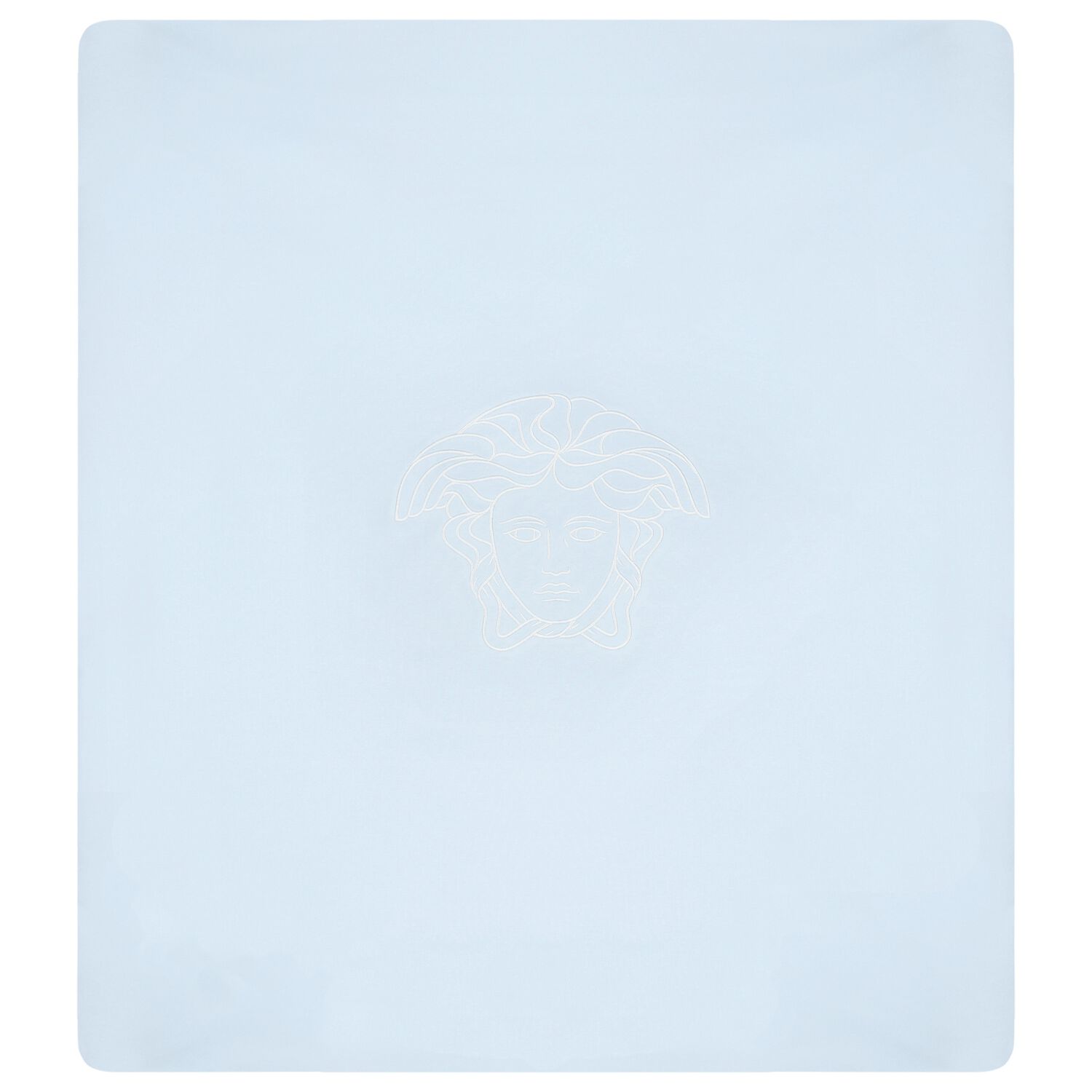 Baby Boys Blue Medussa Logo Blanket, 1, hi-res