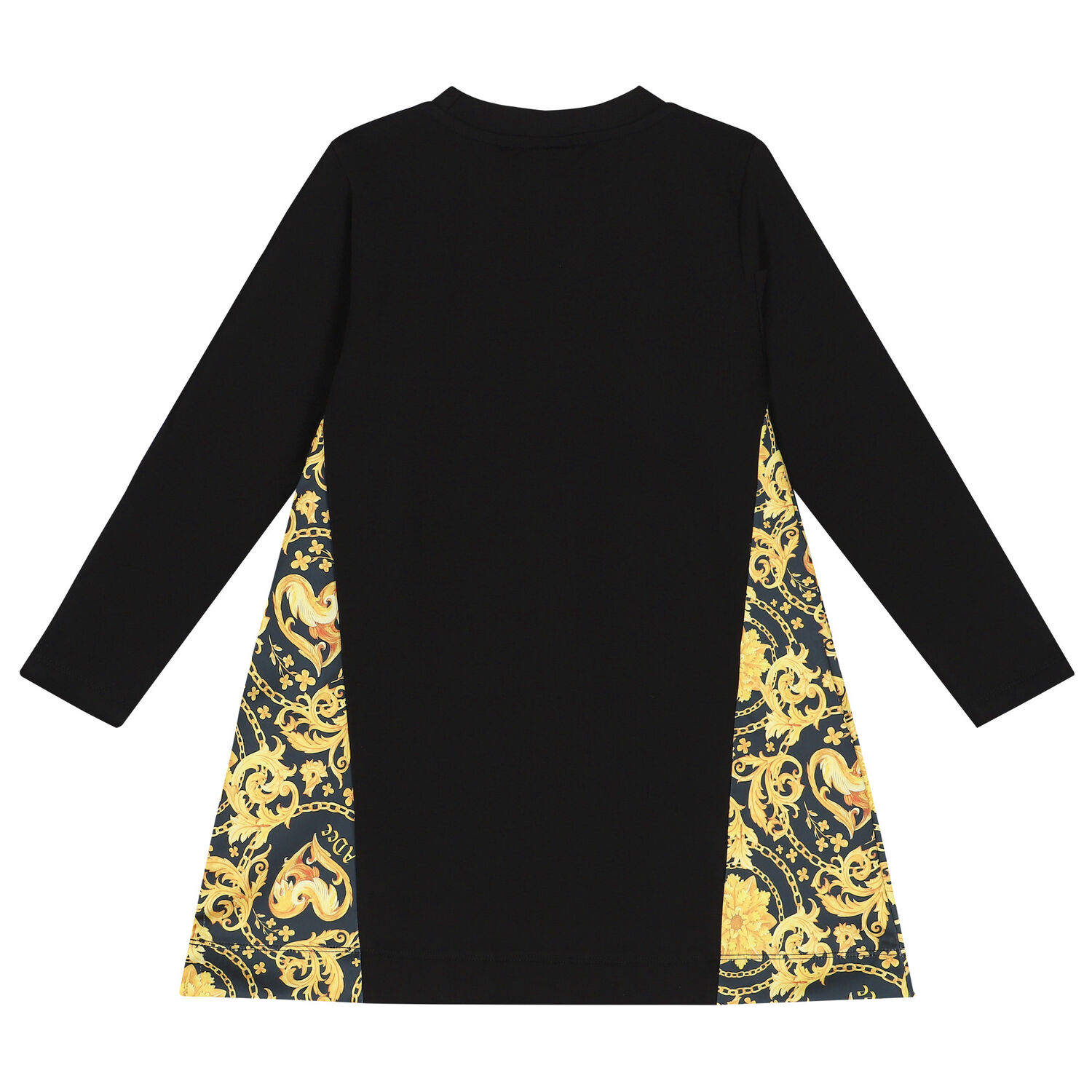 Girls Black & Gold Heart Dress, 1, hi-res image number null