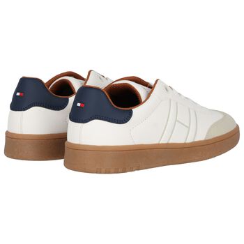 Boys White Logo Trainers