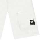 Boys White Logo Shorts, 1, hi-res