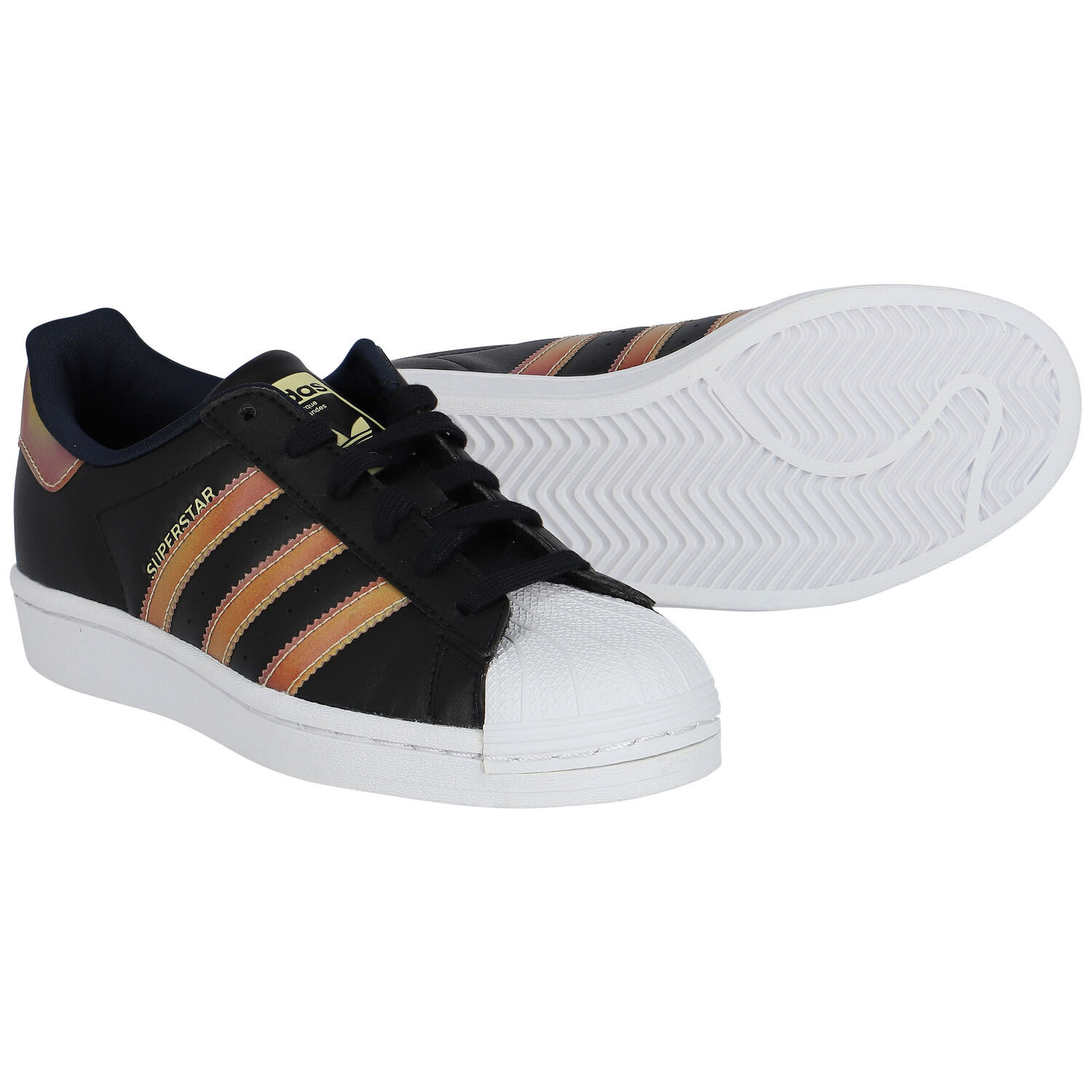Black Iridescent Superstar Trainers, 1, hi-res image number null