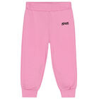 Younger Girls Pink Logo Tracksuit, 1, hi-res