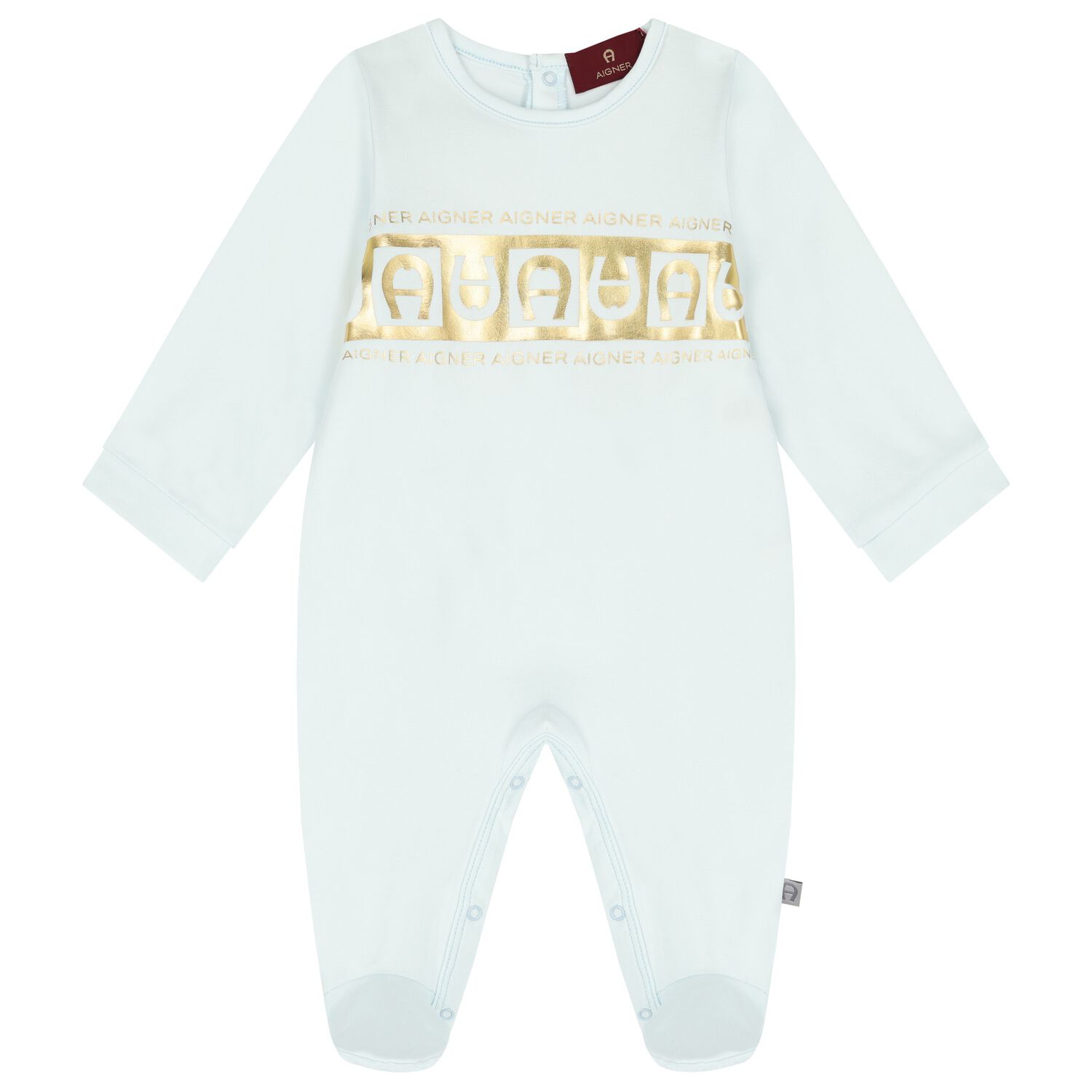 Baby Boys Blue Logo Babygrow, 2, hi-res