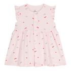 Baby Girls Pink Strawberry Dress Set, 1, hi-res