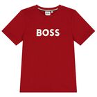Boys Red Logo T-Shirt, 3, hi-res