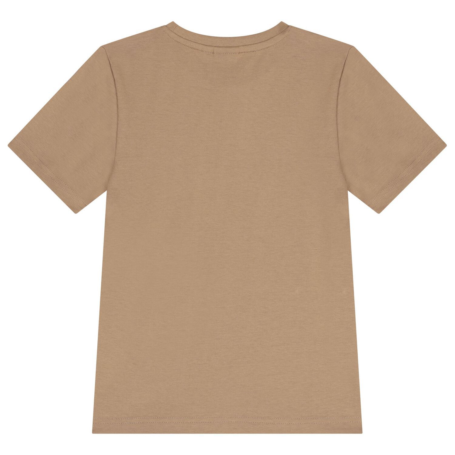 Boys Beige Logo T-Shirt, 3, hi-res