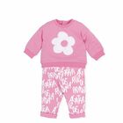 Younger Girls Pink & White Tracksuit, 1, hi-res