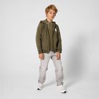Boys Green Logo Hooded Zip Up Top, 1, hi-res