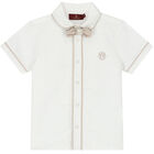 Boys White Logo Shirt, 1, hi-res
