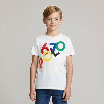 Boys White Logo T-Shirt