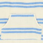 Boys Ivory & Blue Striped Hooded Poncho Towel, 1, hi-res