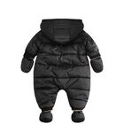 Baby Boys Black Logo Snowsuit, 1, hi-res
