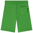 Boys Green Logo Shorts, 3, hi-res