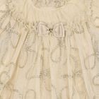 Baby Girls Beige 3D Chain Tulle Hazel Dress, 1, hi-res