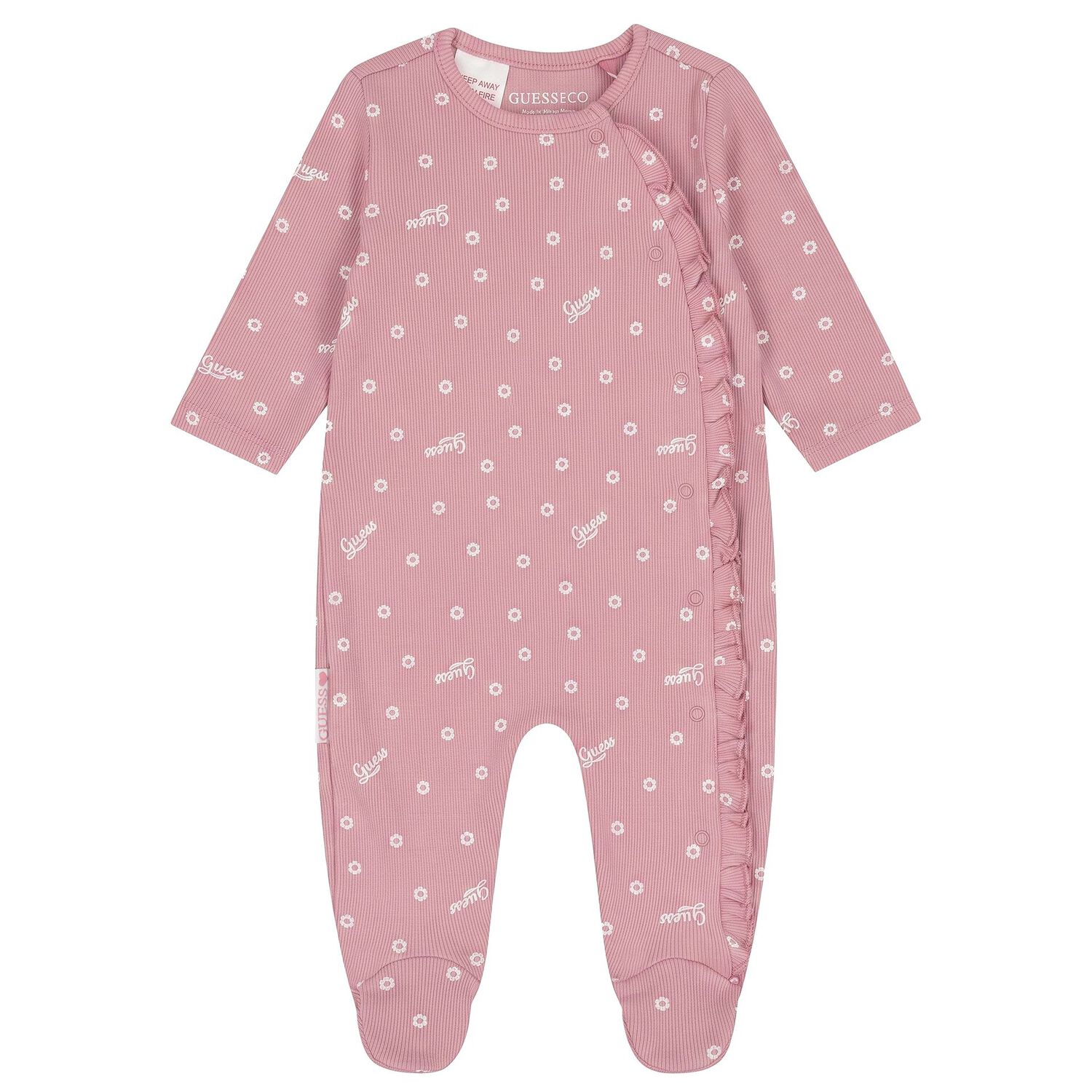 Baby Girls Pink Floral Babygrow Gift Set, 2, hi-res