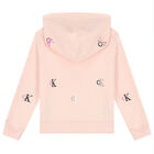 Girls Pink Logo Hooded Top, 1, hi-res