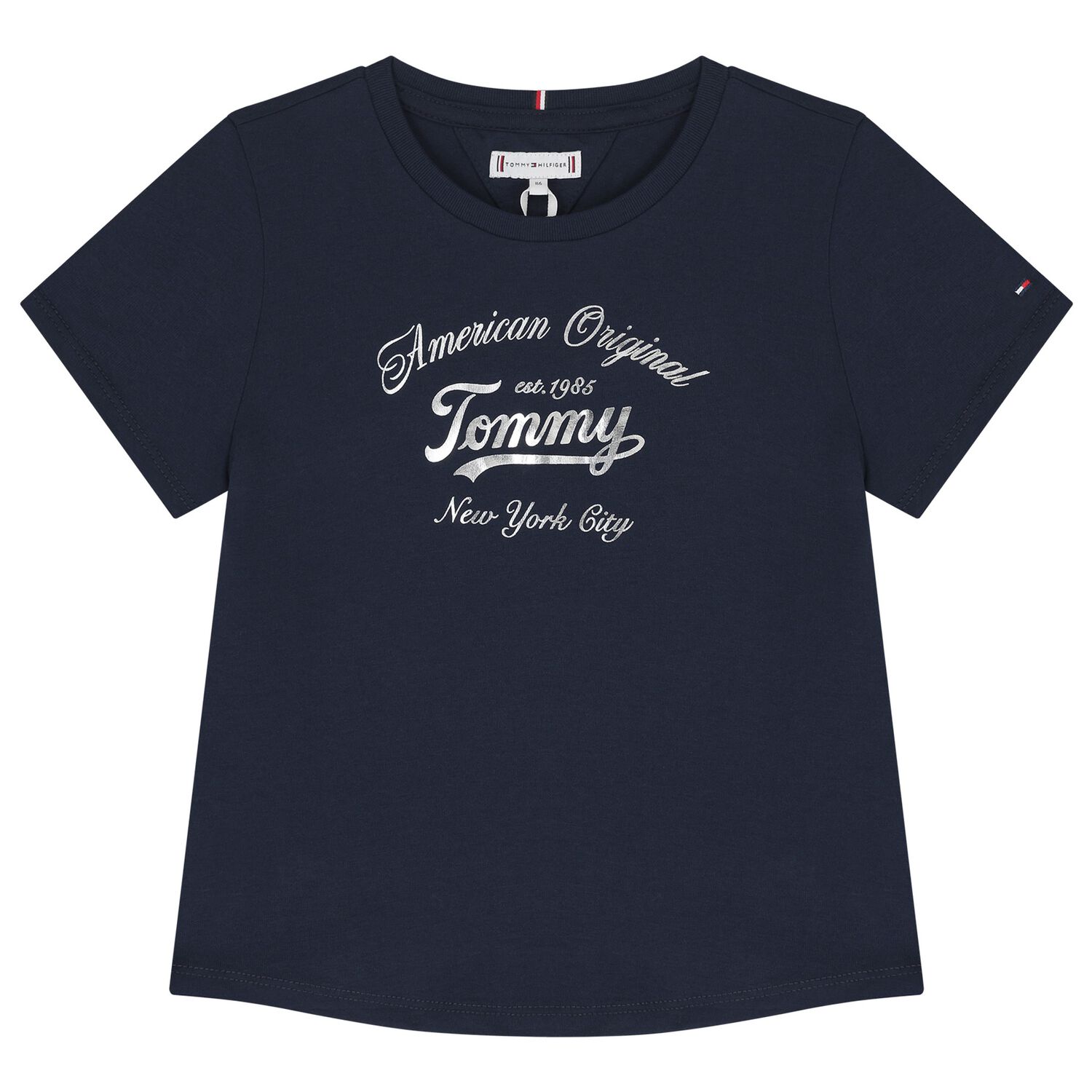 Girls Navy Blue Logo T-Shirt, 1, hi-res image number null